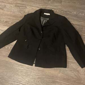 Sag Harbor Black Button Front Blazer size 16W